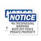 Signmission No Trespassing Warning Keep Off Fence Private OSHA Notice Sign, Vinyl Decal, 10in W x 7in L, 2PK OS-2PACK-NS-D-710-L-14999 - alternate 1
